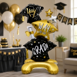Graduation Hat Airfill GIANT Stand-up Balloon